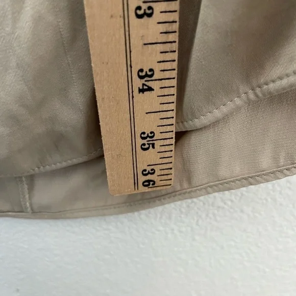 ZARA Ruched Mini Dress Soft Gold Tan | 2298/155 size XLarge Short Tie Neck - Picture 10 of 15